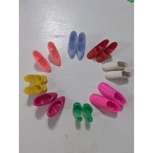 Vintage Barbie Doll Pilgrim Shoe Lot Assorted Colors‎ 8 Pairs